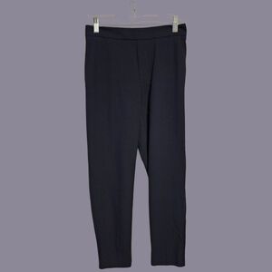 Banana Republic Navy Blue Ankle Crop With Partial Elestic Waisted Pants Size 2